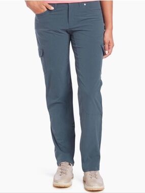 Kuhl Freeflex Roll Up Pants Rainstorm Blue Hiking Outdoors Active Performance 12